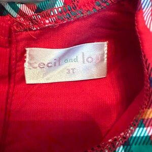 Cecil and Lou Christmas Plaid set NWT